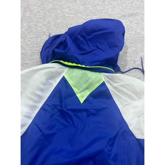 Nike Windbreaker Jacket Men's Large Polyester Zip Up Outdoor Blue - Picture 8 of 10